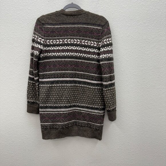 Abercrombie & Fitch Fair Isle Cashmere Blend Knit Cardigan Sweater Womens Small - Picture 6 of 8